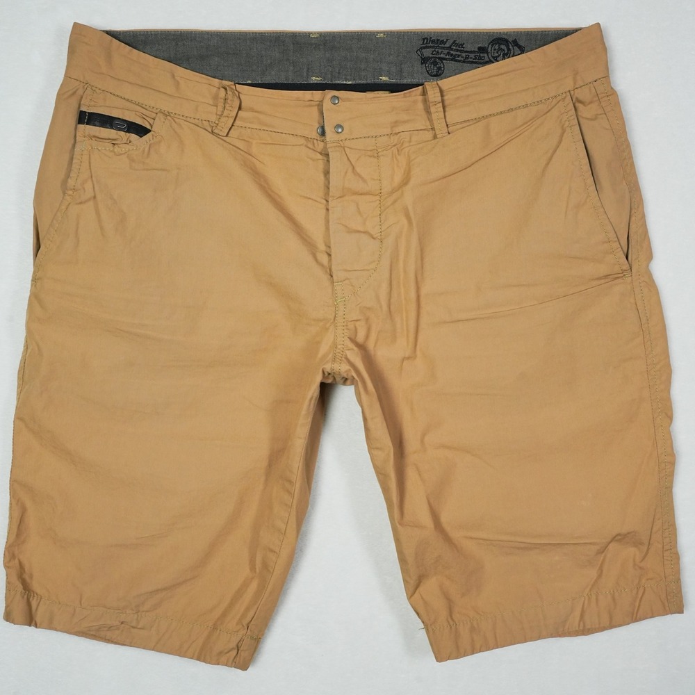 Diesel Chi-Regs Tan Flat Front Men's Shorts